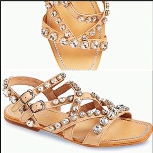 JEFFREY CAMPBELL STUDDED CRYSTAL SANDAL